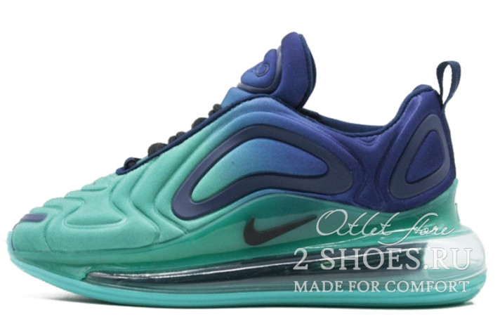 Кроссовки Nike Air Max 720 Sea Forest Deep Royal Blue  бирюзово-мятные