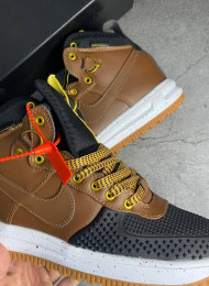 Кроссовки Nike Lunar Force 1 DUCKBOOT Gold Dart British Tan Brown живое фото 3