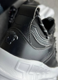 Кроссовки Versace Chain Reaction 2 Black White живое фото 4