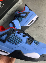 Кроссовки Nike Air Jordan 4 (IV) Travis Scott Cactus Jack живое фото 3