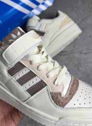 Кроссовки Adidas Forum 84 Low White Cream Brown живое фото 3